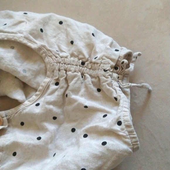 ZARA LINEN POLKA DOT CHILDRENS TOP AND PANTS SET - Picture 5 of 7